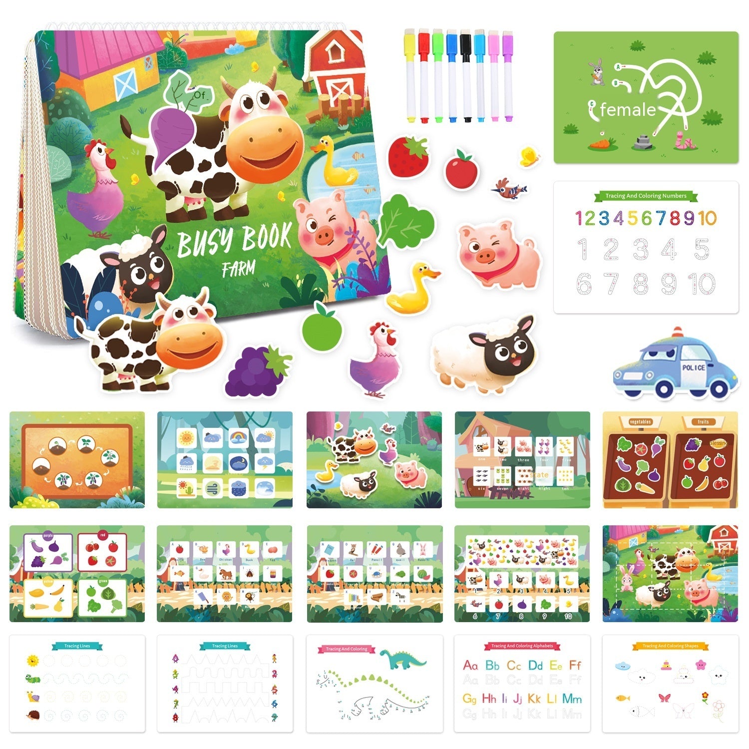 Babyood Nursery Rhymes Book – Dinosaur Theme Busy Book for Early Education