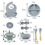 Babyood Silicone Feeding Set – 10-Piece Baby Dinnerware for Kids
