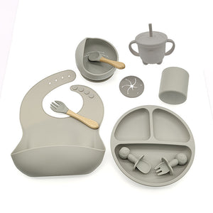 Babyood Silicone Feeding Set – 10-Piece Baby Dinnerware for Kids