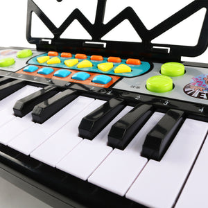 Children's keyboard with colorful buttons on a white background