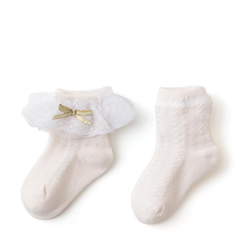 Product Name (Front-End): Babyood Baby Socks – Girls & Boys Breathable Lace Cotton Socks (4 Pairs)