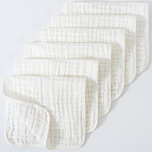Babyood Organic Burp Cloths – 6-Pack Muslin Cotton Extra Soft Baby Burping Cloths